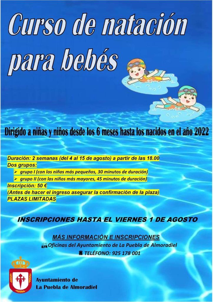 Curso de natación para bebés